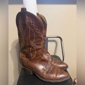 NOT AVAILABLE  Brown Leather Cowboy Boots Men's 9.5 Western Ranch Boots